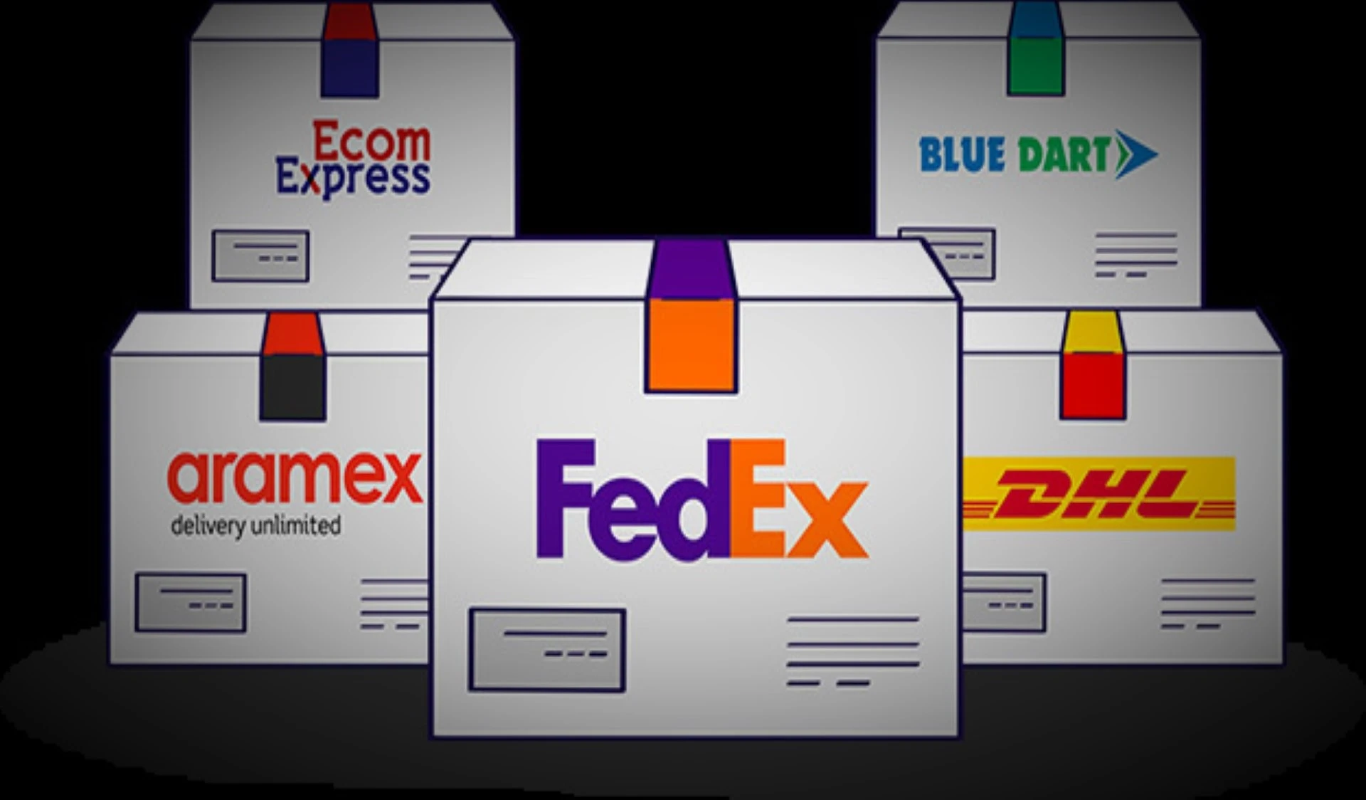 courier system app model3 like FedEx, DHL, BlueDart